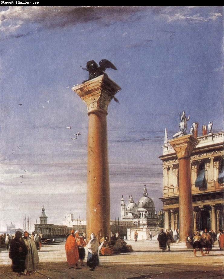 Richard Parkes Bonington The Column of St Mark in Venice